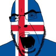 angry country cross flag glasses iceland open_mouth soyjak stubble variant:cobson // 721x720 // 13.4KB