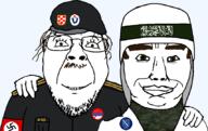 2soyjaks badge beret bosnia brown_eyes brown_hair clothes croatia flag friendship hat islam military_cap military_uniform nazism swastika terrorism terrorist uniform ustasha ustashism variant:bernd variant:chudjak // 855x538 // 68.0KB