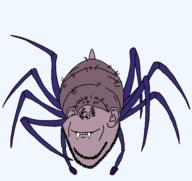 animal bug ear fangs full_body hairy smile soyjak spider stinger stubble variant:impish_soyak_ears // 1300x1227 // 86.0KB