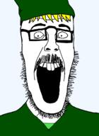 buck_teeth clothes glasses hair hat link_(the_legend_of_zelda) mustache open_mouth soyjak stretched_mouth stubble the_legend_of_zelda variant:beastjak video_game yellow_hair // 878x1200 // 66.0KB