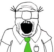 balding clothes dilbert glasses hair necktie open_mouth soyjak stubble variant:science_lover wally_(dilbert) // 816x784 // 90.9KB