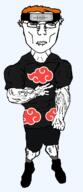akatsuki anime buff closed_mouth clothes cloud ear fullbody ginger glasses hair headband manlet naruto pain_(character) pain_(naruto) peace_sign piercings png purple_eyes red_hair rinnegan soyjak subvariant:chudjak_front template variant:chudjak vein // 549x1268 // 67.2KB
