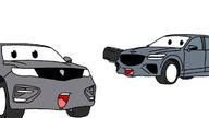 2soyjaks cars cartoon disney grey_skin open_mouth pixar pointing soy_parody soyjak variant:two_pointing_soyjaks vehicle // 1192x670 // 53.3KB
