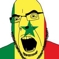 angry country flag glasses open_mouth senegal soyjak stubble variant:cobson // 721x720 // 26.4KB