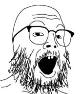 buck_teeth glasses open_mouth soyjak stubble template variant:unknown // 400x453 // 7.4KB