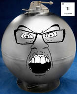 angry chemistry element fuel_tank glasses open_mouth soyjak text titanium variant:feraljak // 1655x2021 // 548.6KB