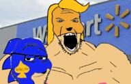 2soyjaks angry buff closed_mouth glasses hair irl_background open_mouth sega smile smug sonic sonic_the_hedgehog sonic_underground soyjak spade stubble tamers12345 variant:chaosjak variant:smugjak walmart yellow_hair // 846x544 // 308.7KB