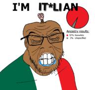 angry brainlet censored countrywar drool flag:italy glasses italy its_over meta:tagme pie_chart retard soyjak text variant:feraljak // 1076x1024 // 259.7KB