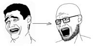 ear glasses hair meme open_mouth rage_comic soyjak stubble variant:unknown yao_ming // 968x480 // 23.7KB