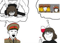 animal anime bed blush bow bowtie brown_hair child closed_mouth clothes communism country dog ear flag girl glasses green_eyes hammer_and_sickle hand hat holding_object janny kgb kuz large_eyebrows loli necktie neutral open_mouth poland polish sex smile smirk smug sobot soviet_union soyjak star stretched_mouth stubble subvariant:soylita thought_bubble uniform variant:classic_soyjak variant:gapejak variant:kuzjak // 4096x2962 // 2.1MB