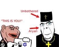 aryan atheism christianity clothes crying flag:lgbt_pride_flag glasses happy_merchant holding_object mutt open_mouth smile star_of_david stubble subvariant:impish_amerimutt variant:cobson variant:cryboy_soyjak variant:gapejak variant:impish_soyak_ears wignat // 1000x800 // 90.1KB