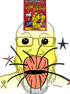 chewing flavorjak frown glasses gum oh_my_god_she_is_so_attractive sour sour_candy sour_gum stars stretched_mouth variant:markiplier_soyjak // 600x800 // 324.8KB