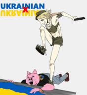 azov_battalion bloodshot_eyes clothes communism country crying ear flag hammer_and_sickle hat marichka nazism open_mouth pig pink_skin russia russo_ukrainian_war soyjak stubble subvariant:massjak subvariant:wholesome_soyjak ukraine variant:gapejak // 811x885 // 352.6KB