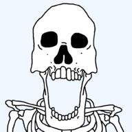 open_mouth skeleton skull soyjak transparent variant:markiplier_soyjak // 1000x1000 // 22.4KB