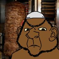 angry brown_skin closed_mouth clothes ear hat islam kebab soyjak stubble variant:ishish_soyak_ears // 800x800 // 535.5KB