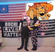 2soyjaks american_flag angry anime betsy_ross_flag black_lives_matter blue_eyes bocchi_the_rock bowtie carpet clothes drawer ear earring eyelashes gotou_hitori irl_background kris_kane mymy necktie nose_piercing nose_ring ongezellig open_mouth orange_hair orange_skin painted_nails power_outlet soyjak spade subvariant:hornyson subvariant:slutson text variant:cobson // 1075x1021 // 1.1MB