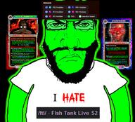 angry beard cryptocurrency fishtank_live glasses glowing green_skin hate i_hate mondo_megabits nft punisher_face sam_hyde subvariant:science_lover text tv_(4chan) variant:markiplier_soyjak // 917x831 // 610.4KB